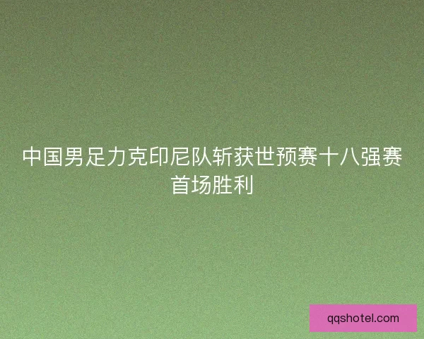 中国男足力克印尼队斩获世预赛十八强赛首场胜利